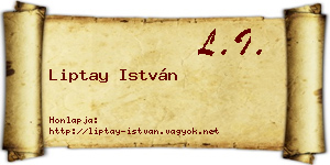 Liptay István névjegykártya